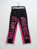 ALOCS BLK/PINK DENIM